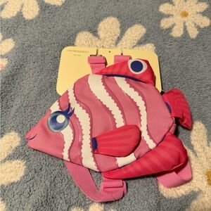 Cynthia Rowley Pink and White Fish Backpack